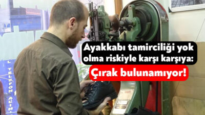 Kocaeli'de 20 yıldır baba mesleğini sürdüren Rıdvan İlmen, ayakkabı tamirciliğinde