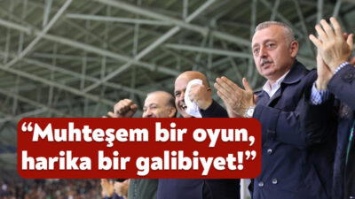 Kocaeli Büyükşehir Belediye Başkanı Tahir Büyükakın, Kocaelispor’un iç saha maçında