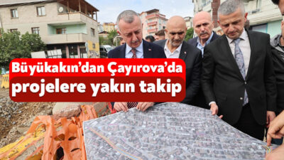 Kocaeli Büyükşehir Belediye Başkanı Tahir Büyükakın, Çayırova’da vatandaşlarla buluşarak ilçede