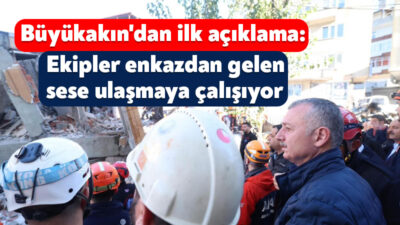 Kocaeli Büyükşehir Belediye Başkanı Tahir Büyükakın, 7 katlı binanın çöktüğü