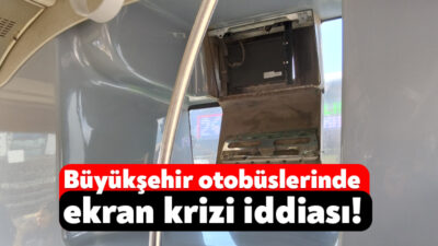 Kocaeli Büyükşehir Belediyesi’ne ait otobüslerde ekranların durumuna vatandaşlar tepki gösterdi.