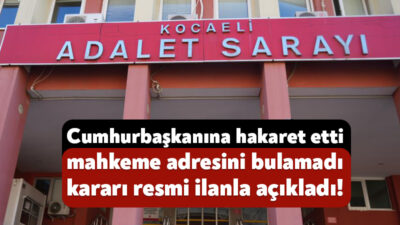 Cumhurbaşkanı Recep Tayyip Erdoğan’a hakaret suçlamasıyla B.İ.’nin hakkında dava açıldı.