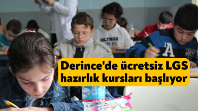 Derince Belediyesi’nin LGS’ye hazırlanan öğrenciler için ücretsiz olarak düzenleyeceği kurslarda