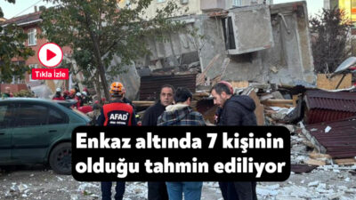 Kocaeli'nin Gebze ilçesinde çöken binanın enkazında 7 kişi olduğu tahmin