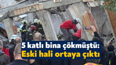 Kocaeli'nin Gebze ilçesinde sabah saatlerinde çöken 5 katlı binanın eski