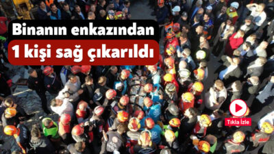 İçişleri Bakan Yardımcısı Mehmet Aktaş, Gebze'de çöken binanın enkazından 1