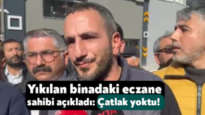 Kocaeli'nin Gebze ilçesinde çöken 6 katlı binanın alt katındaki eczanenin