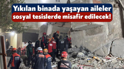 Kocaeli Büyükşehir Belediyesi, Gebze'deki elim olayın ardından boşaltılan binalardaki ailelere