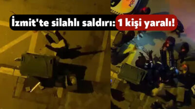 Kocaeli'nin İzmit ilçesinde cadde ortasında silahlı saldırıya uğrayan bir kişi