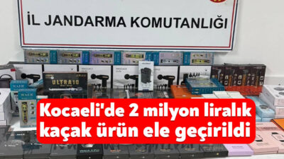 Kocaeli'de bir iş yeri ve araçta yapılan aramada toplam piyasa