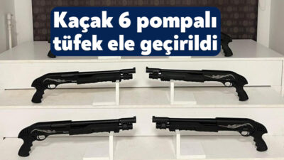 Kocaeli'de polis ekiplerinin düzenlediği kaçak silah operasyonunda 6 pompalı tüfek