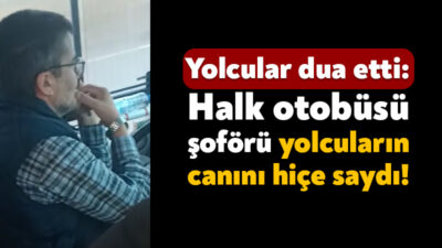 Kocaeli’deki halk otobüsü şoförünün kural tanımazlığı bir vatandaş tarafından kameraya