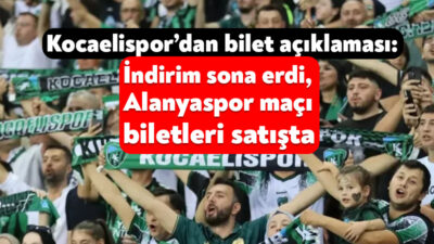 Kocaelispor, yaptığı açıklamayla kombine bilet sahiplerinin mağdur olmaması adına indirimli
