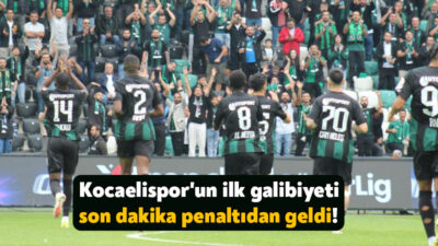Kocaelispor Süper Lig'de sekizinci haftada galibiyetle tanıştı. ligin en kötü