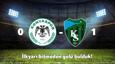 Konyaspor deplasmanında 3 puan arayışını sürdüren yeşil siyahlı temsilcimiz Kocaelispor