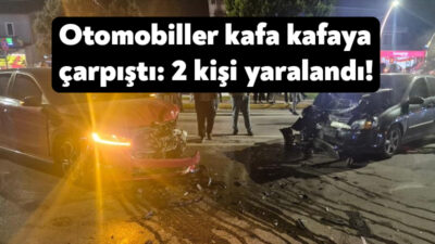 Kocaeli'nin Kartepe ilçesinde 2 otomobilin kafa kafaya çarpışması neticesinde 2