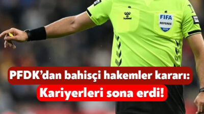 PFDK, bahis soruşturması kapsamında verilen cezaları açıkladı. 149 hakeme 8