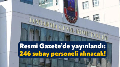 İçişleri Bakanlığı Jandarma Genel Komutanlığı, 246 subay alacak. Bugün başlayan