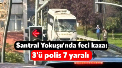 Kocaeli'nin İzmit ilçesinde cenaze töreninden dönen polis memurları ve yakınlarını