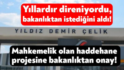 Yıldız Demir Çelik Şirketi’nin Kartepe’de yapmak istediği haddehane projesine Çevre