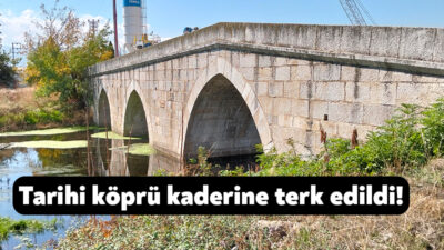 İzmit’in 42 Evler mevkiinde yer alan tarihi köprü kaderine terk