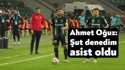Kocaelisporlu oyuncu Ahmet Oğuz, Gençlerbirliği maçının ardından yaptığı açıklamada, "Kornerde
