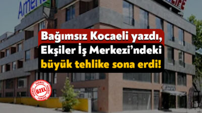 İzmit Belediyesi yetki alanında yer alan 5 katlı Yahyakaptan Ekşi