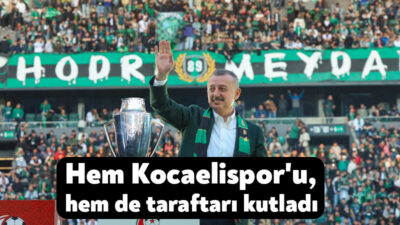 Kocaeli Büyükşehir Belediye Başkanı Tahir Büyükakın, zorlu Göztepe deplasmanından beraberlikle