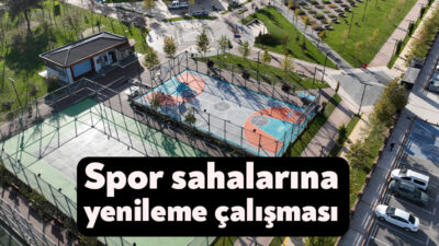 Kocaeli Büyükşehir Belediyesi, kent genelinde spor alanlarını yenileme çalışmalarını aralıksız