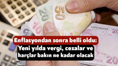 TÜİK’in ekim ayı enflasyonunu açıklamasından sonra yeni yıldaki vergi, harç