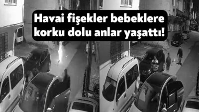 Kocaeli'nin Gebze ilçesinde kimliği belirsiz kişilerin gece yarısı patlattığı havai