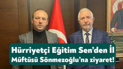 Hürriyetçi Eğitim Sen Kocaeli Şube Başkanı Adem Ellialtıoğlu ve beraberindeki