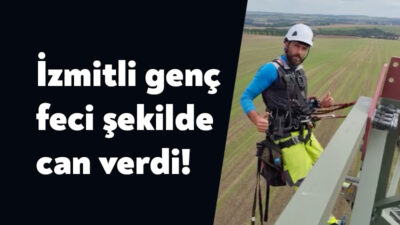 İzmitli enerji işçisi Tarık Duman (36) Çorlu’da yüksek gerilim hattı