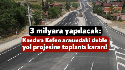 Ulaştırma ve Altyapı Bakanlığı, Kandıra-Kefken arasına 16.5 kilometrelik yol yapacak.