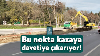 Kartepe stadyum yolunda yürütülen çalışmalar nedeniyle trafik akışı tek şeritten
