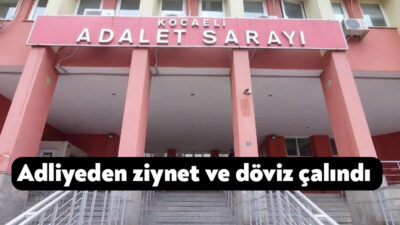Kocaeli Adliyesi'nde suç delillerinin yer aldığı adli emanet bürosundan ziynet