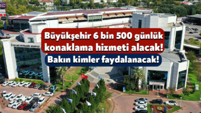Kocaeli Büyükşehir Belediyesi, 2026 yılı sonuna kadar alınmak üzere konaklama