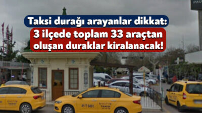 Kocaeli Büyükşehir taksi durakları kiraya verilecek. Bu kapsamda büyükşehir belediyesi,