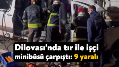 Kocaeli'nin Dilovası ilçesinde işçileri taşıyan minibüs ile tırın çarpıştığı kazada