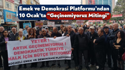 Kocaeli Emek ve Demokrasi Platformu, 2026 yılındaki bütçelere ilişkin İzmit