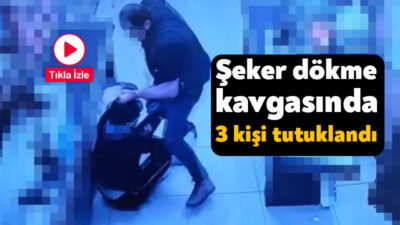 Kocaeli'nin Körfez ilçesinde bir markette, "şeker dökme" meselesi nedeniyle bir