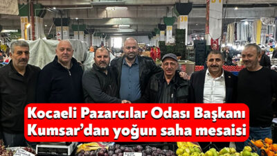 Pazarcılar Odası Başkanı Ramazan Kumsar, sahadaki çalışmalarına ara vermeden devam