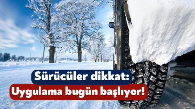 Ticari araçlarda zorunlu olan kış lastiği uygulaması bugün itibariyle başlıyor.