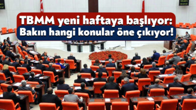 TBMM yeni haftaya yoğun bir mesaiyle başlayacak. 4 bakanlığın bütçesinin