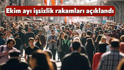 TÜİK, ekim ayı işsizlik rakamları açıklamasına göre, Türkiye’de işsizlik oranı