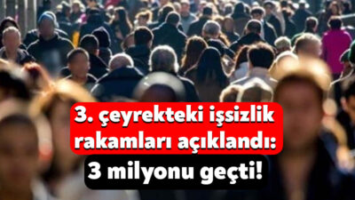 TÜİK, yılın üçüncü çeyreğindeki işsizlik verilerini açıkladı. Temmuz-eylül ayı arasını