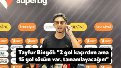 Kocaelisporlu oyuncu Tayfur Bingöl, maçın ardından yaptığı açıklamada, "2 gol