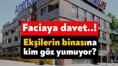 İzmit’te yer alan 5 katlı Yahyakaptan Ekşi İş Merkezi kırmızı