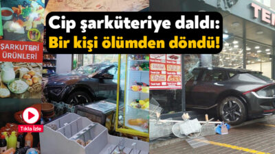 Kocaeli'nin Çayırova ilçesinde kontrolden çıkan SUV tipi araç, cadde