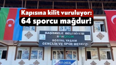 Başiskele’de bulunan Bahçecik Spor Merkezi 25 Aralık’ta kapatılıyor. 64 sporcuyu